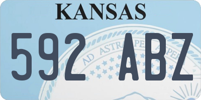 KS license plate 592ABZ
