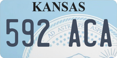 KS license plate 592ACA