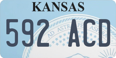 KS license plate 592ACD