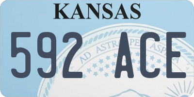KS license plate 592ACE