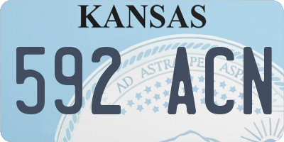 KS license plate 592ACN