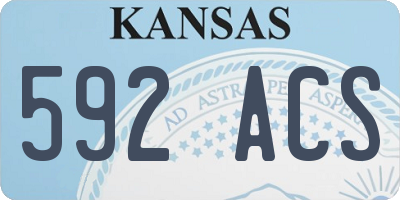 KS license plate 592ACS