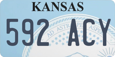 KS license plate 592ACY