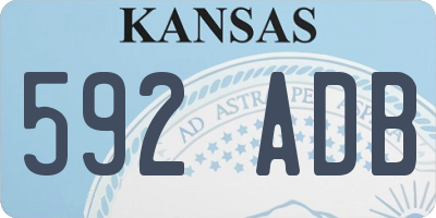 KS license plate 592ADB
