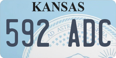 KS license plate 592ADC