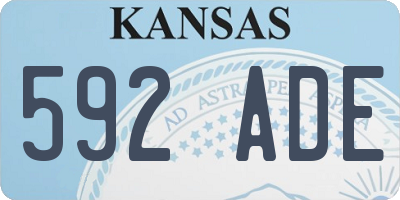 KS license plate 592ADE