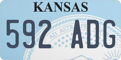 KS license plate 592ADG