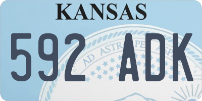 KS license plate 592ADK