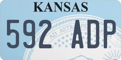 KS license plate 592ADP