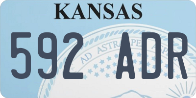 KS license plate 592ADR