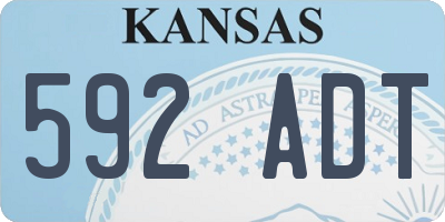 KS license plate 592ADT