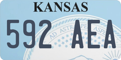 KS license plate 592AEA