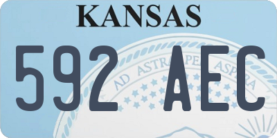 KS license plate 592AEC