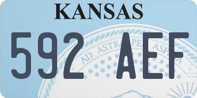 KS license plate 592AEF