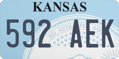 KS license plate 592AEK
