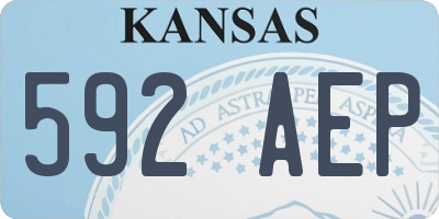 KS license plate 592AEP