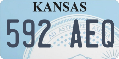 KS license plate 592AEQ