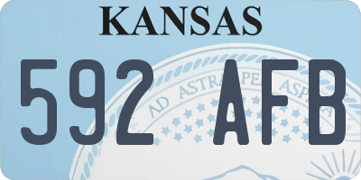 KS license plate 592AFB
