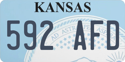 KS license plate 592AFD