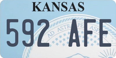 KS license plate 592AFE