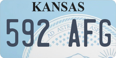 KS license plate 592AFG