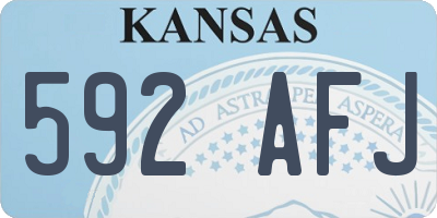 KS license plate 592AFJ