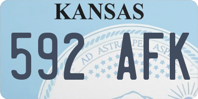 KS license plate 592AFK