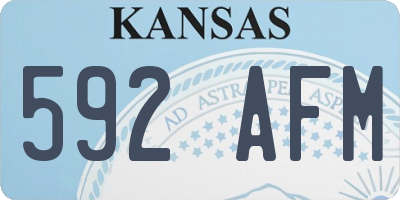 KS license plate 592AFM