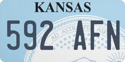 KS license plate 592AFN