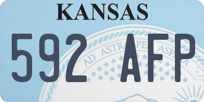 KS license plate 592AFP