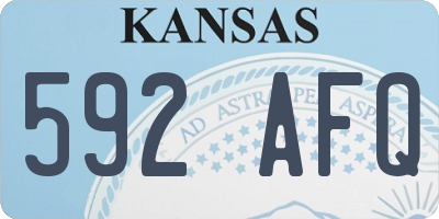 KS license plate 592AFQ