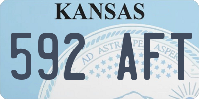 KS license plate 592AFT