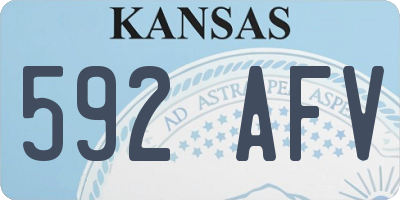 KS license plate 592AFV