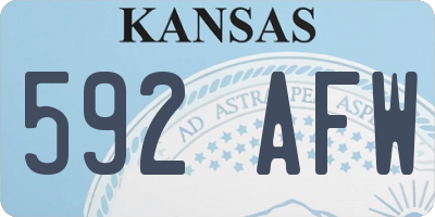 KS license plate 592AFW