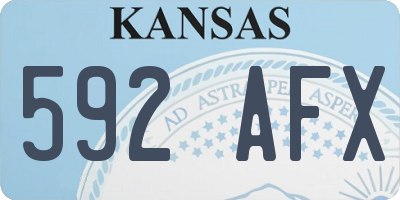 KS license plate 592AFX