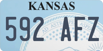 KS license plate 592AFZ