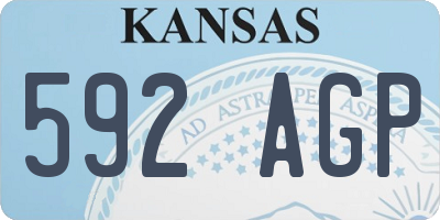 KS license plate 592AGP