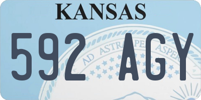 KS license plate 592AGY