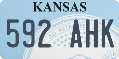 KS license plate 592AHK