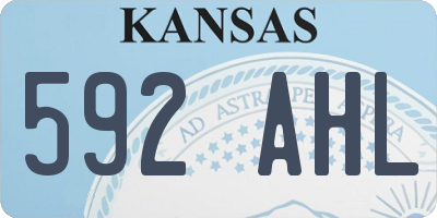 KS license plate 592AHL
