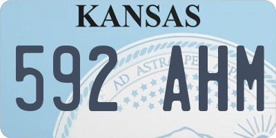 KS license plate 592AHM