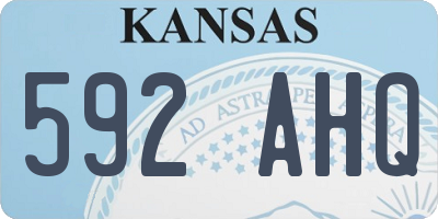 KS license plate 592AHQ