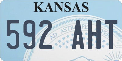 KS license plate 592AHT