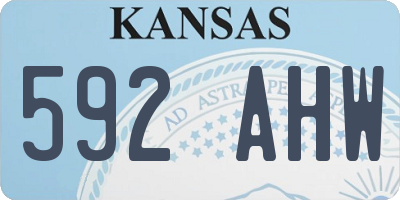 KS license plate 592AHW