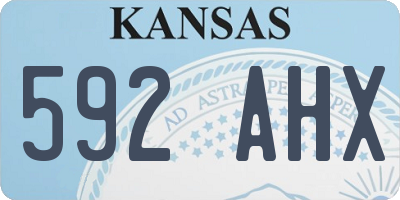 KS license plate 592AHX