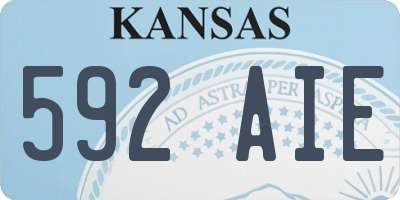 KS license plate 592AIE