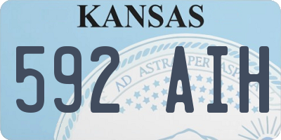 KS license plate 592AIH