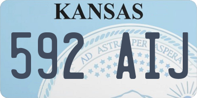 KS license plate 592AIJ