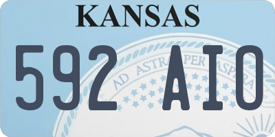 KS license plate 592AIO