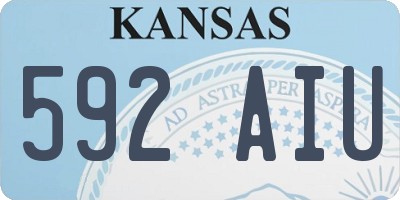 KS license plate 592AIU